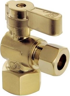 Kingston Brass KF4310BB 1/2 FIP x 3/8 OD Comp Angle Stop Valve