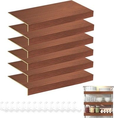 BANKQF 6-Pack Wire Shelf Covers 32x12in Rack Shelving Glossy 0.31in Thick Liner