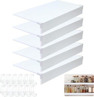 5 Pcs Wire Shelf Covers 33x16 PVC Wood-Look Liner Moisture Resistant Trimmable