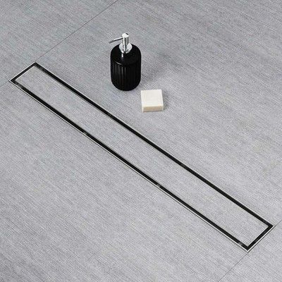 SaniteModar 32in Linear Shower Drain 2-in-1 Tile Insert Flat Cover Brushed 304