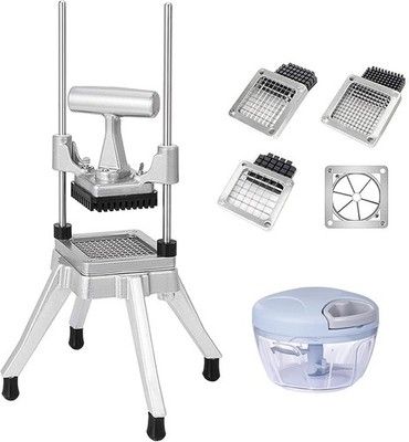 BotaBay Commercial Vegetable Fruit Chopper 6-Wedge Slicer 1/4 3/8 1/2in Blade