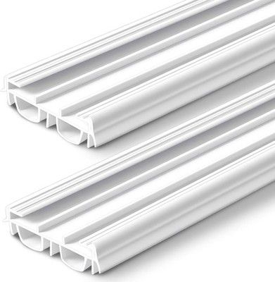 Pushglossy 2-Pack 36in Slide-On Door Sweep 1-3/4in Vinyl Weatherstrip Energy
