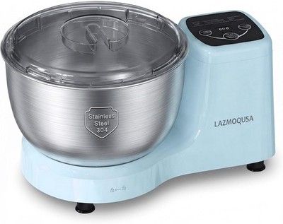 LAZMOQUSA 5.5QT Electric Dough Maker 230W Stainless Steel Kneading Machine Bread
