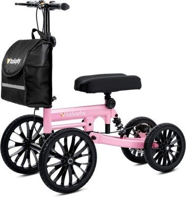 VitaSophy Knee Scooter with Disc Brakes, Steerable Knee Walker for Adults for