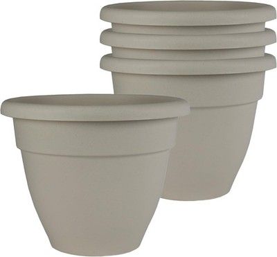 HC Companies 6 in Caribbean Planter Pot with Drainage Set