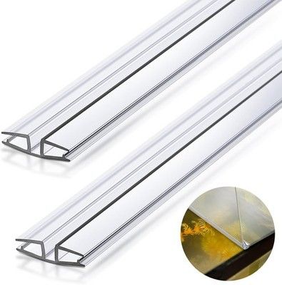 Landical 2-Pack PVC Piano Living Hinge 39.37in DIY 3-5mm Glass Acrylic Replace