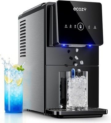 ecozy Nugget Ice Maker Dispenser 40lb/Day Pebble Sonic Ice Machine Countertop