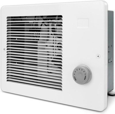 faasiu 174 White Grille Wall Heater with Built-in Adjustable Thermostat and