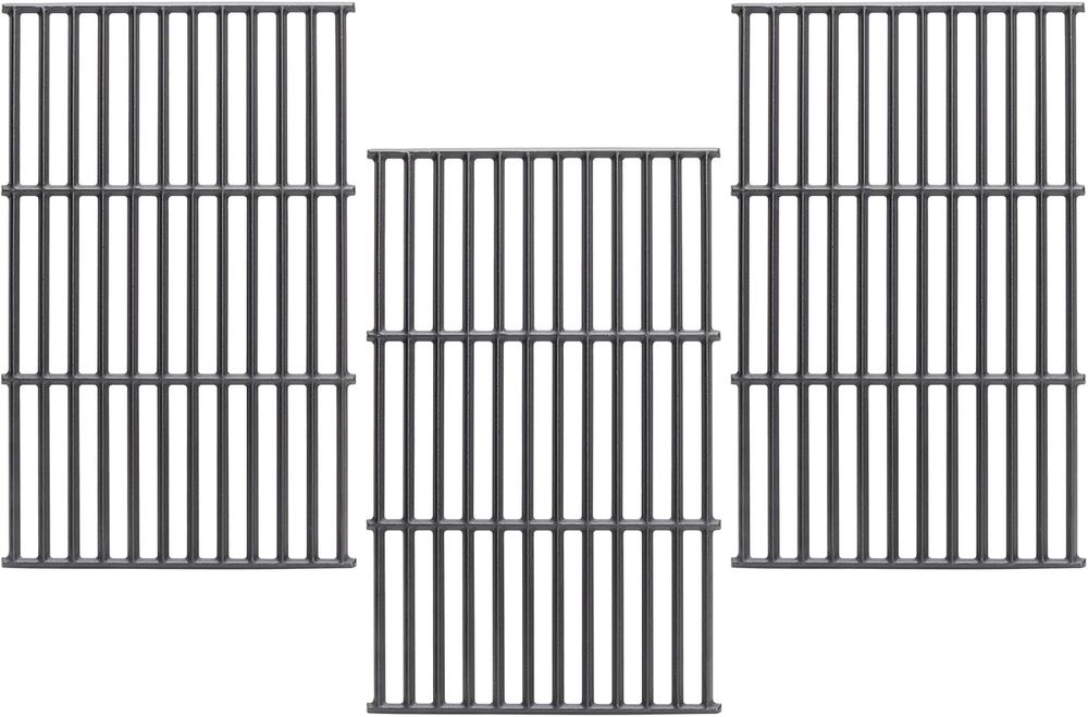 SafBbcue 19.7" Cast Iron Grill Grates for Char-Griller 1733 2735 3-Pack