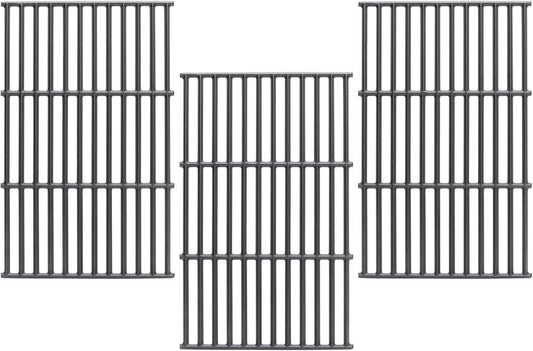 SafBbcue 19.7" Cast Iron Grill Grates for Char-Griller 1733 2735 3-Pack