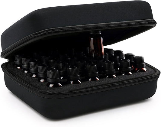 Hipiwe Hard Shell Essential Oil Carrying Case 30 Bottles EVA Essential Oils