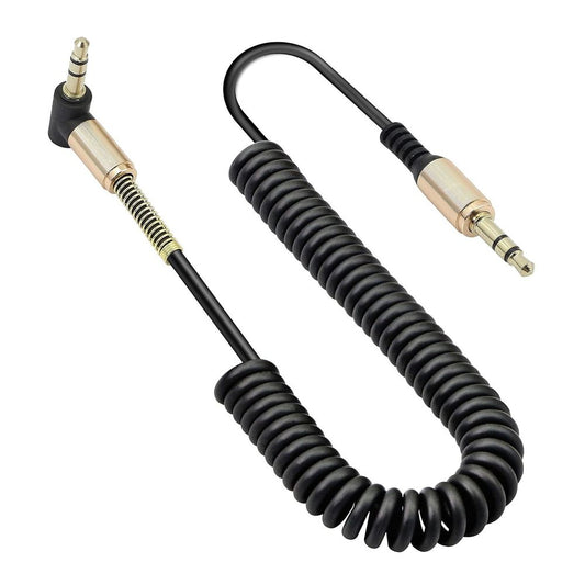 3.5mm Male to Male AUX Cable Cord L-Shaped Right Angle Car Audio Headphone Lot
