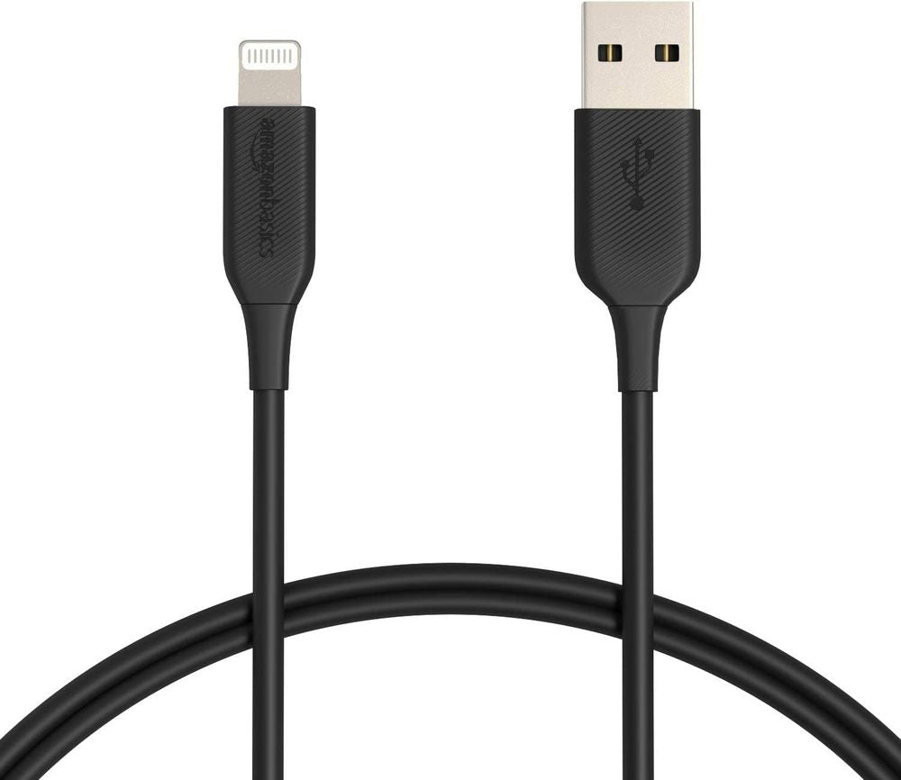 Amazon Basics USB-A Lightning Cable 6ft MFi Certified iPhone Black