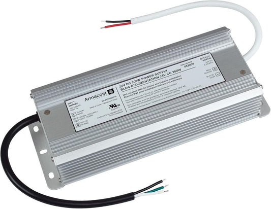 Armacost Lighting 852000 200W, 24V DC LED Power Supply, Silver
