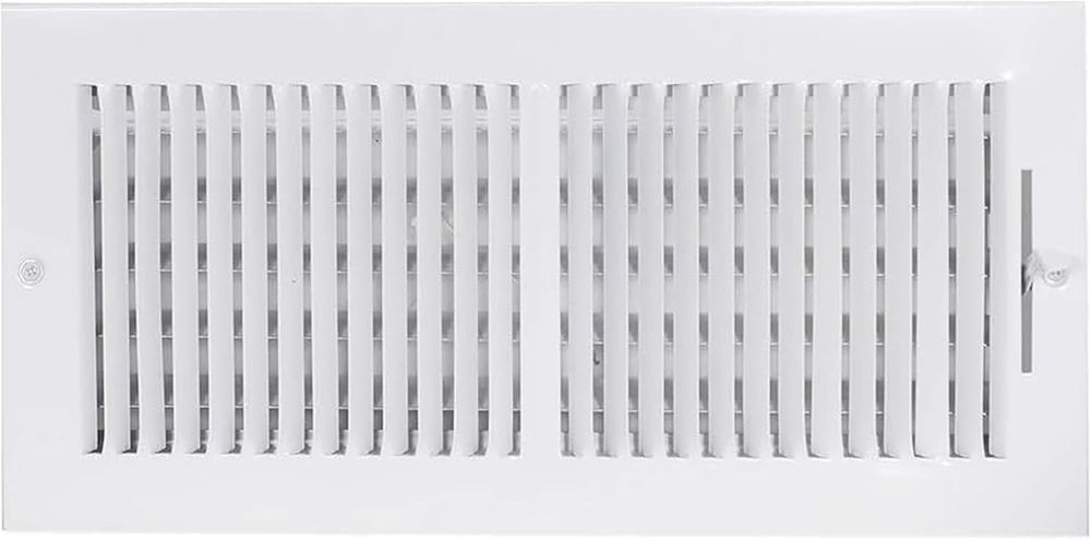 EZ-FLO 61613 14x6" Air Vent Cover 2-Way Steel HVAC Register White