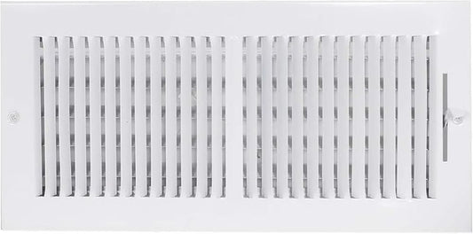 EZ-FLO 61613 14x6" Air Vent Cover 2-Way Steel HVAC Register White
