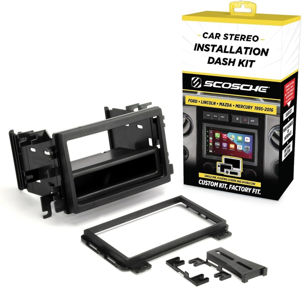 Scosche FD3090B Double DIN or Single DIN with Pocket Radio Install Dash Kit