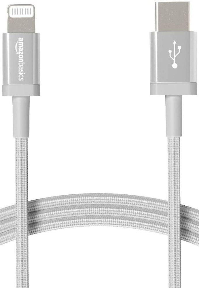Amazon Basics USB-C to Lightning Charger Cable, Nylon Braided Cord