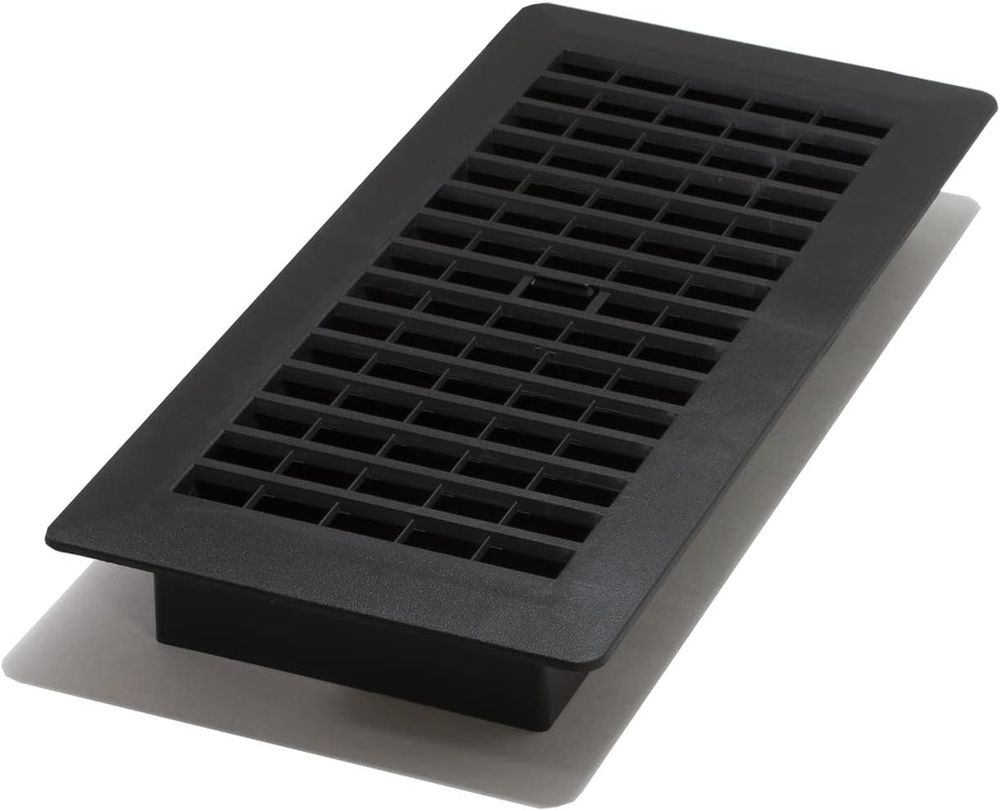 Decor Grates PL410-BLK 4"x10" Plastic Floor Register Black