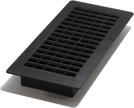 Decor Grates PL410-BLK 4"x10" Plastic Floor Register Black