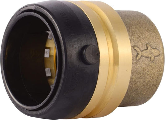 SharkBite UXL0435 1-1/4" Push Cap Brass Fitting PEX Copper CPVC PE-RT HDPE