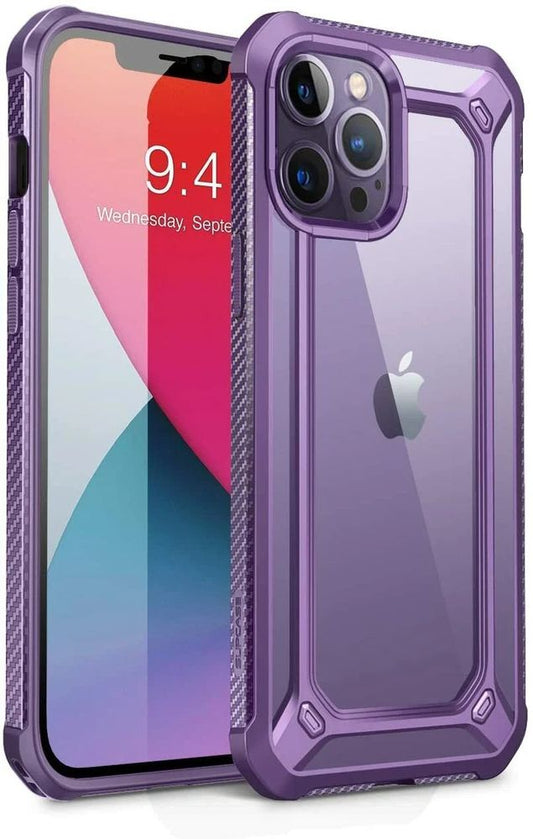 Supcase Unicorn Beetle Exo Clear Case Purple for iPhone 12 Pro Max 6.7