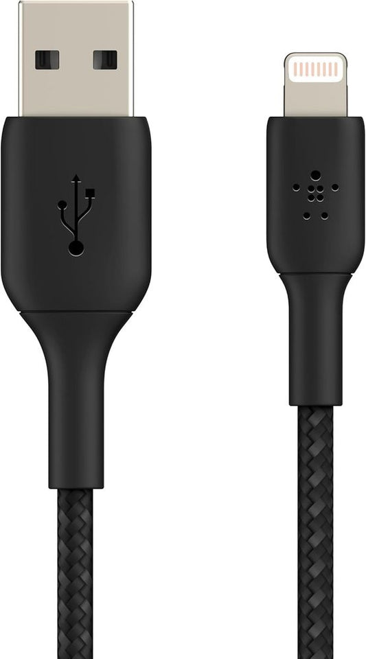 Belkin BoostCharge Braided Lightning Cable - 3.3ft/1M - MFi Certified Apple