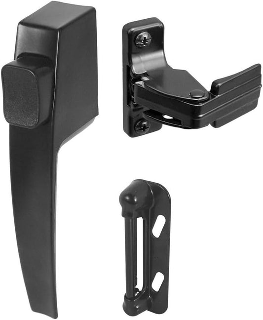 Prime-Line K 5007 Screen Storm Door Push Button Latch Night Lock Black