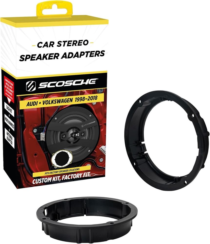 Scosche SAVW6 5.25-6.5 Speaker Adapters Compatible with Select 1998-2018 Audi