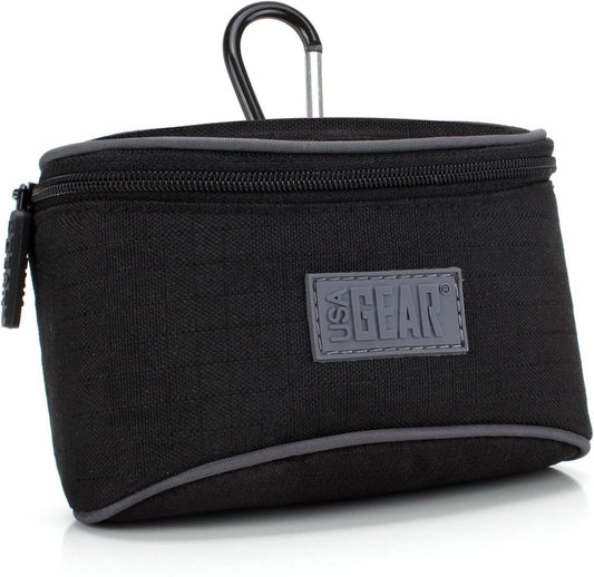 USA Gear S3 Compact Camera Case Ripstop Nylon Point-and-Shoot Pouch Black
