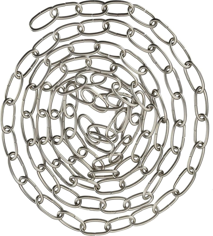 Aspen Creative 21106-31 Steel 10ft Heavy Duty Chain 50lb Brushed Nickel