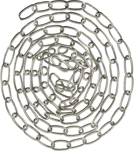 Aspen Creative 21106-31 Steel 10ft Heavy Duty Chain 50lb Brushed Nickel