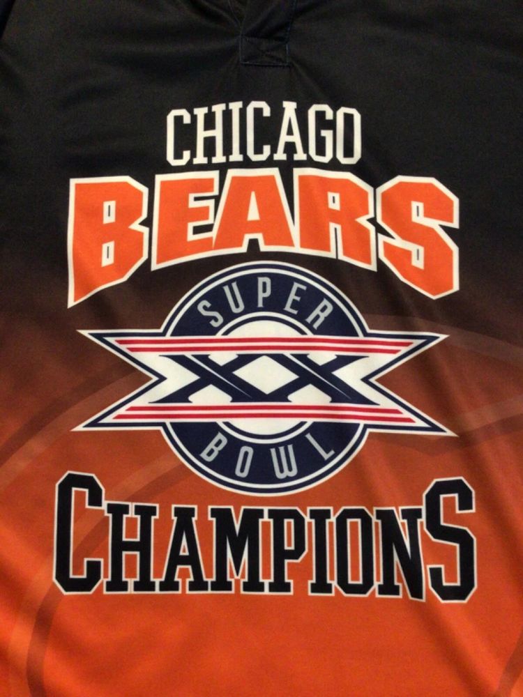 NFL Chicago Bears Super Bowl XX Champions Hoody Tee, Large