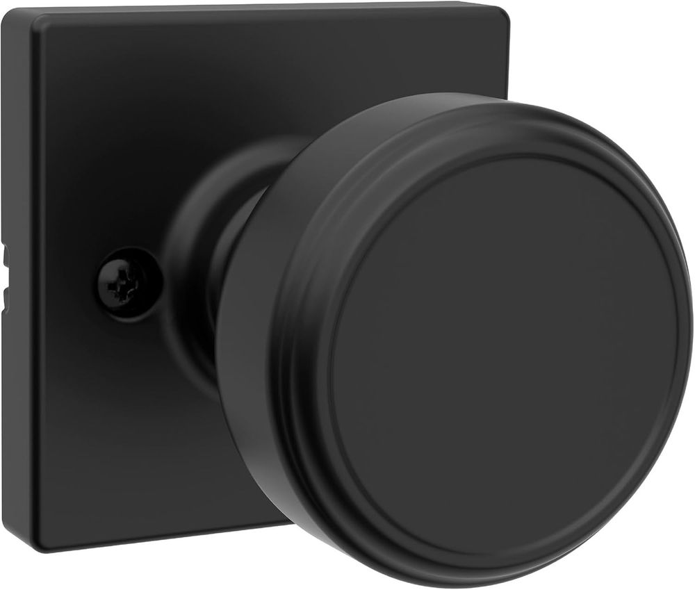 Kwikset 488MNKSQT514 Maven Non-Turning One-Sided Dummy Door Knob - Black