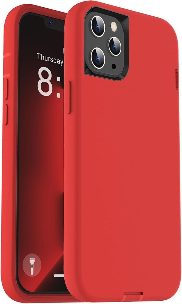 ORIbox iPhone 13 Pro Max 6.7 Red Silicone Anti-Fall Case 10FT Shockproof