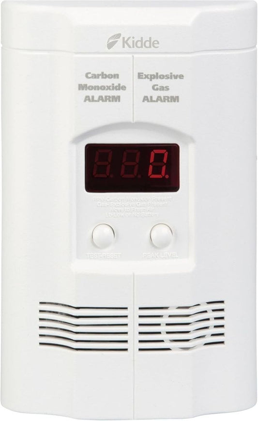 Kidde Carbon Monoxide + Natural Gas Propane Alarm Plug-In 9V Backup 85dB Digital