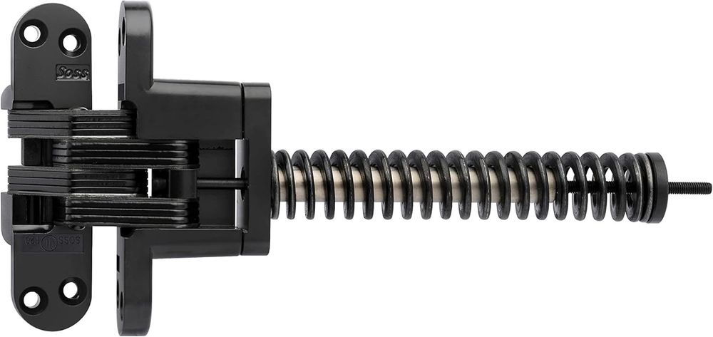 SOSS 218ICUS19 Zinc Invisible Door Closer 1.75" Black E-Coat Finish