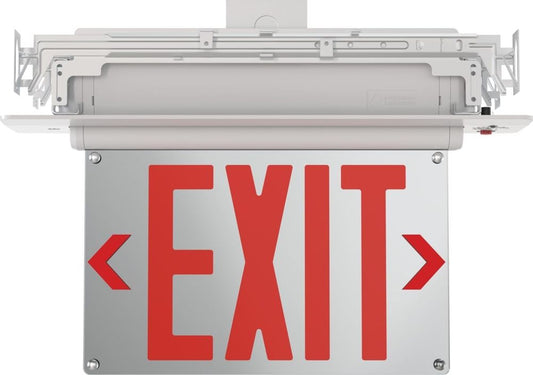 Lithonia Lighting Basics Edge-lit LED Emergency Exit Sign with Red Letters