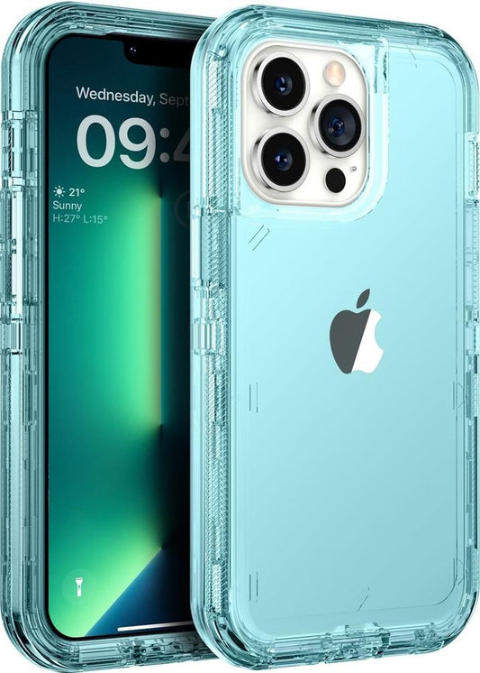 ORIbox iPhone 13/12 Pro Max Case Blue Clear 10FT Military Drop Protection