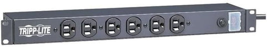 Tripp Lite RS-0615-F 1U Rackmount PDU Power Strip 6 Outlet 15A 15ft Cord Black