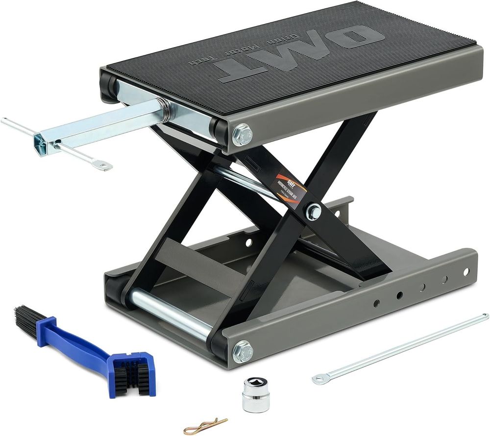 Orion Motor Tech Motorcycle Lift, 1100lb Scissor Lift Jack Grey
