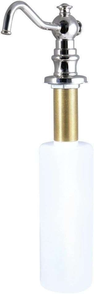 Kingston Brass SD7606 Curved Nozzle Metal Soap Dispenser Polished Nickel