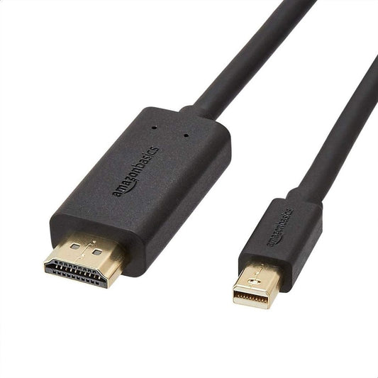 Amazon Basics Mini DisplayPort to HDMI Cable for MacBook Air/Pro, 1080p,