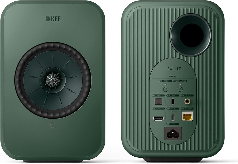 KEF LSX II LT Wireless HiFi Speakers Pair - Excellent Sound - Sage Green