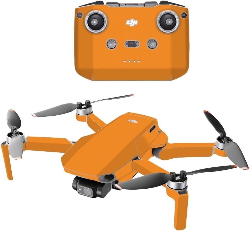 MightySkins Compatible with DJI Mini 2 Portable Drone - Solid Orange
