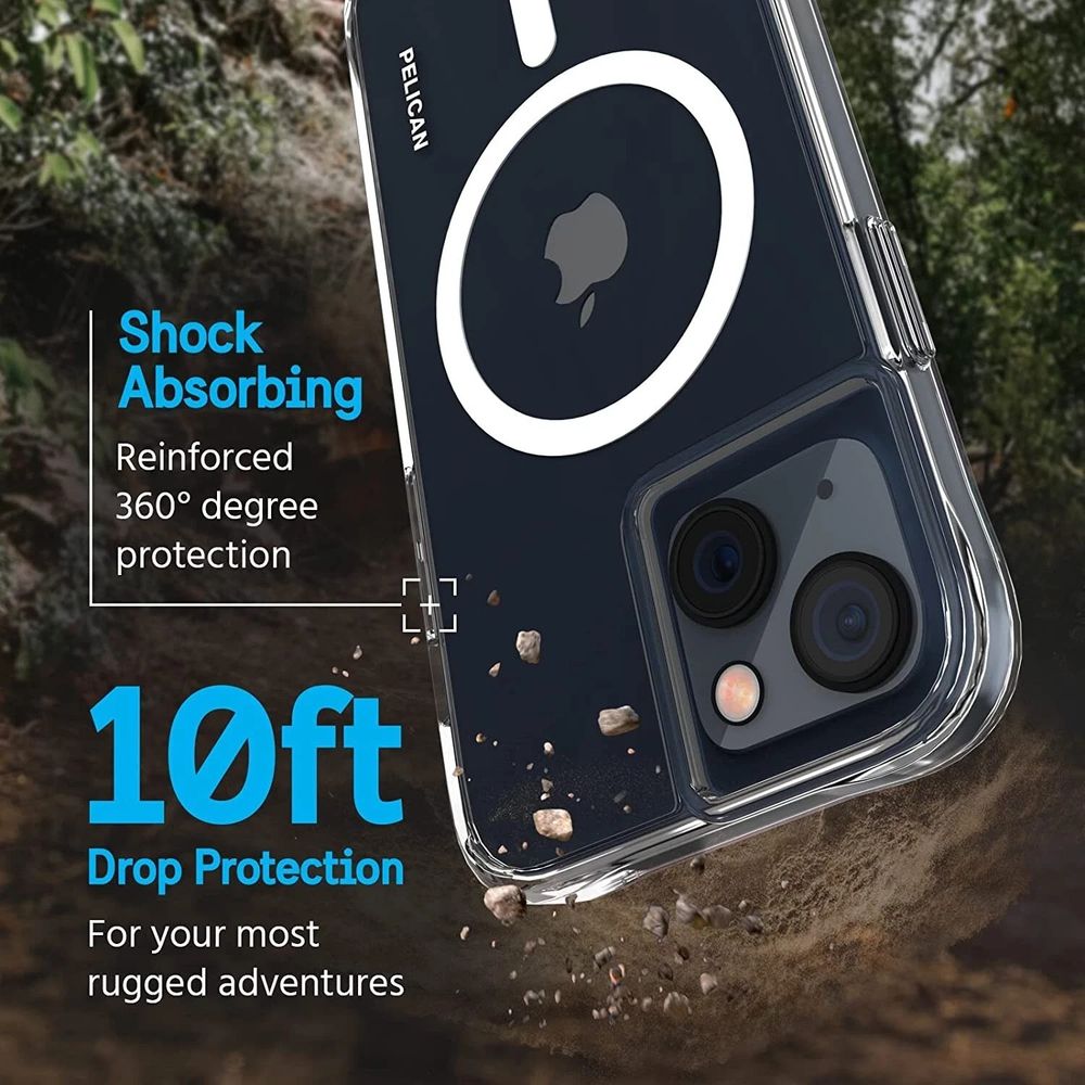 Pelican MagSafe iPhone 13 Case Clear Protection Works Compatible