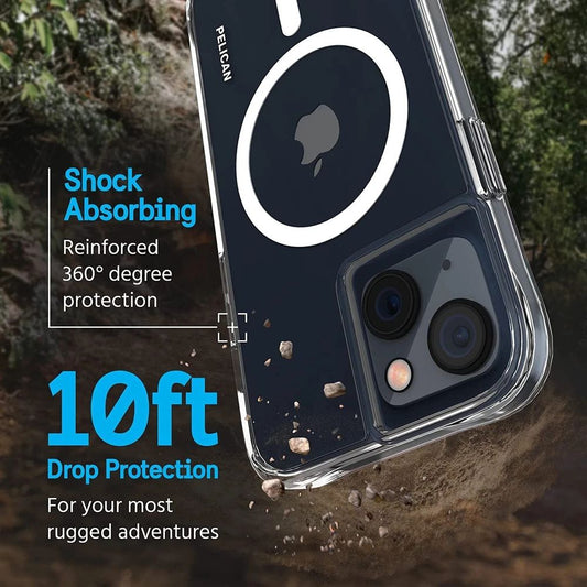 Pelican MagSafe iPhone 13 Case Clear Protection Works Compatible