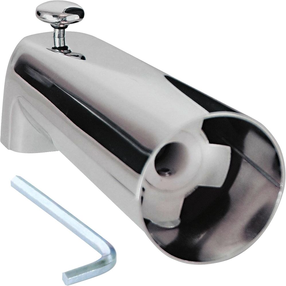 EZ-Flo 15069 7" Slide-On Zinc Bath Tub Diverter Spout Set Screw Chrome