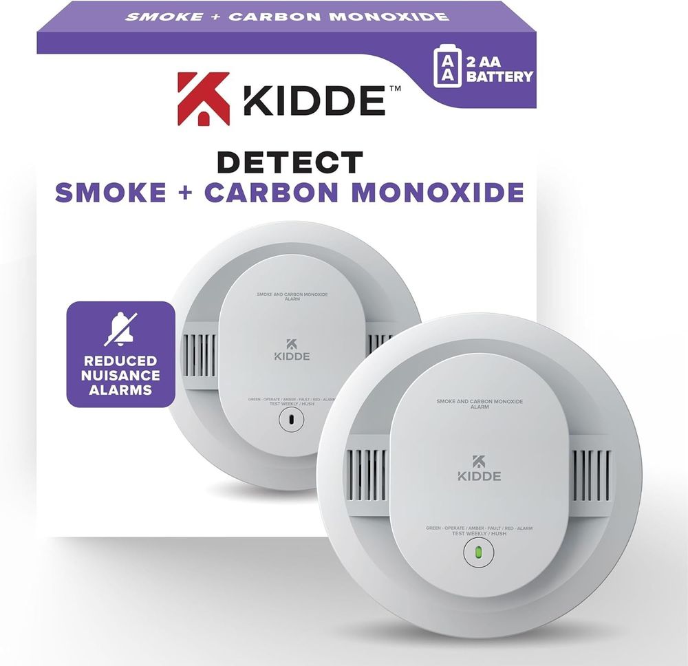 Kidde 30CUDR Smoke & Carbon Monoxide Detector AA Battery 85dB LED 1-Pack
