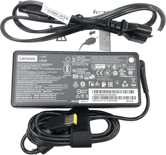 Lenovo ADL135NLC3A 135W 20V Slim Tip AC Adapter Power Supply Charger